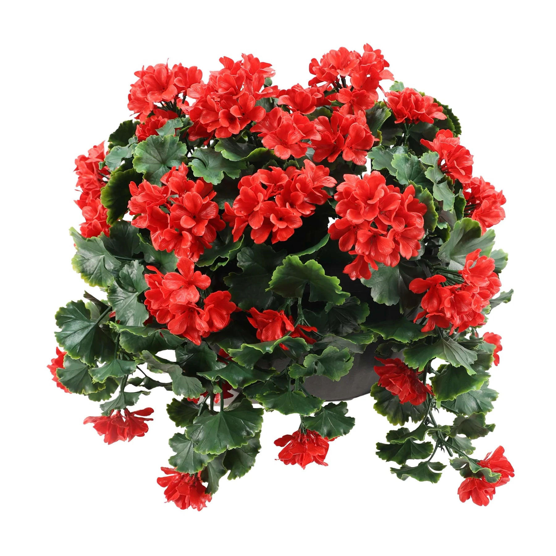 KUNSTPFLANZE Künstliche Geranien Balkonkasten - Susanne 46 cm - Rot, Kunststoff (36cm) - aplanta