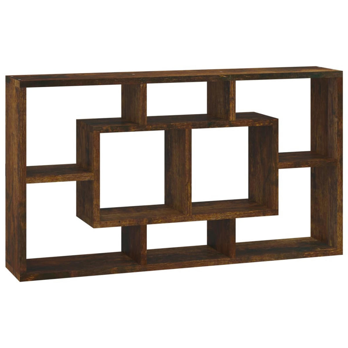 WANDREGAL mit 8 Fächern Räuchereiche - Braun, Holzwerkstoff (85/47.5/16cm) - furnicato