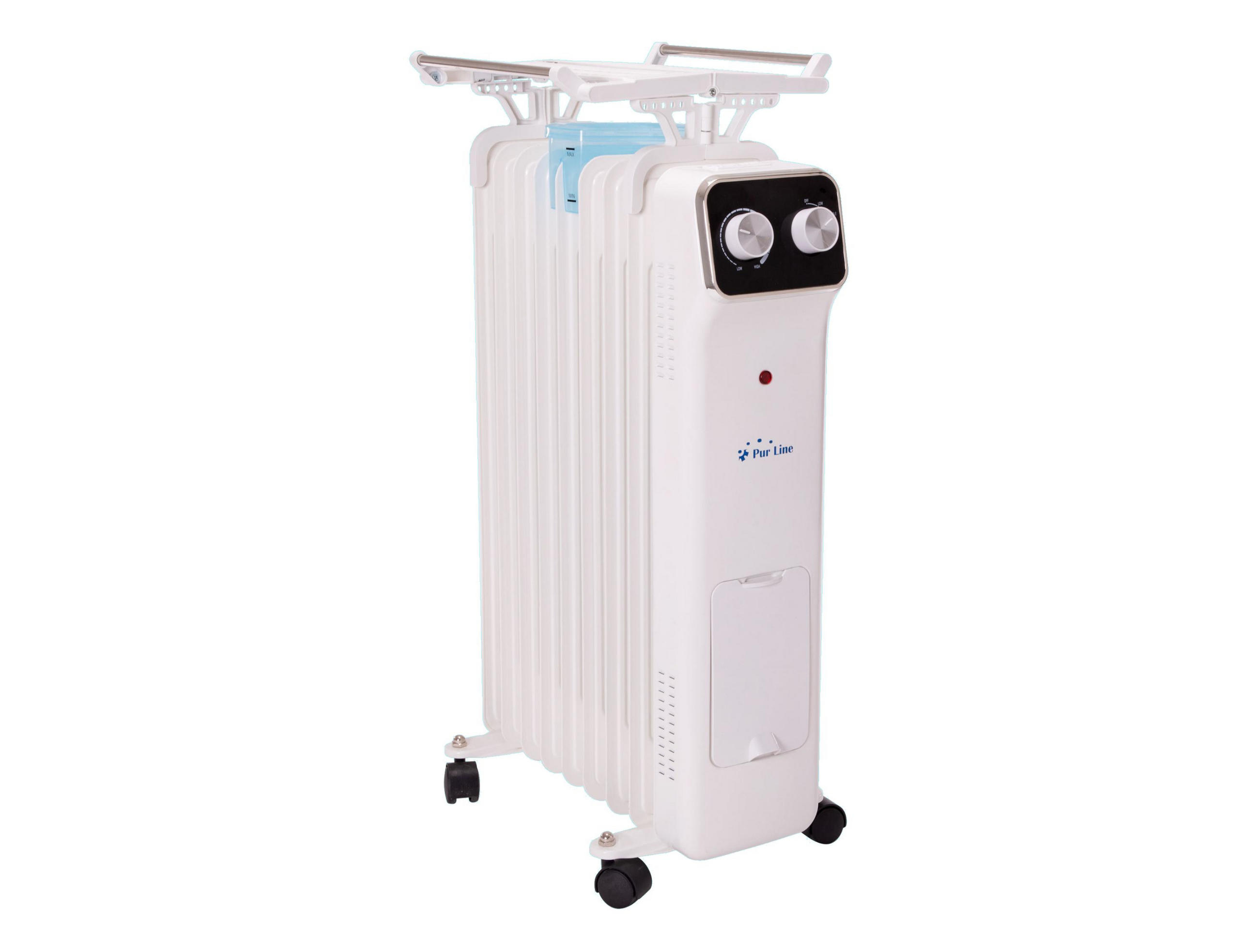 ÖLRADIATOR Weiß mit Rollen und 3 Leistungsstufen 2000 W - Weiß, Metall (39/62/15cm) - Purline