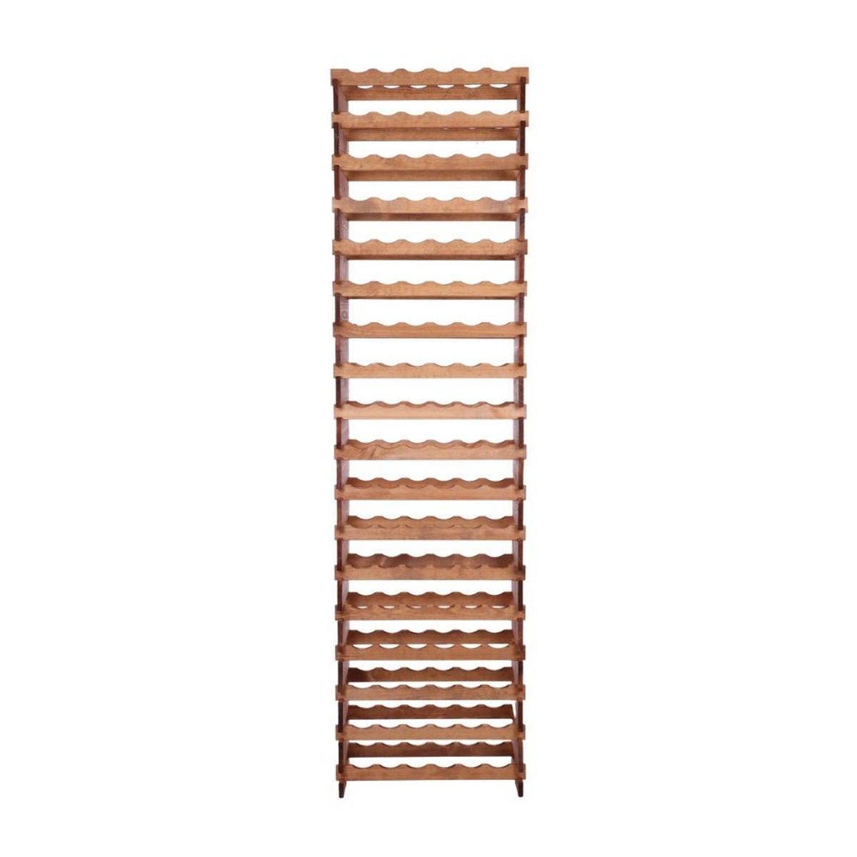 WEINREGAL VINOTECA FLEX PRO HxBxT 247x65x28cm 108 Flaschen auf 18 Ebenen Braun geölt - Braun, Holz (65/247/28cm) - PROREGAL
