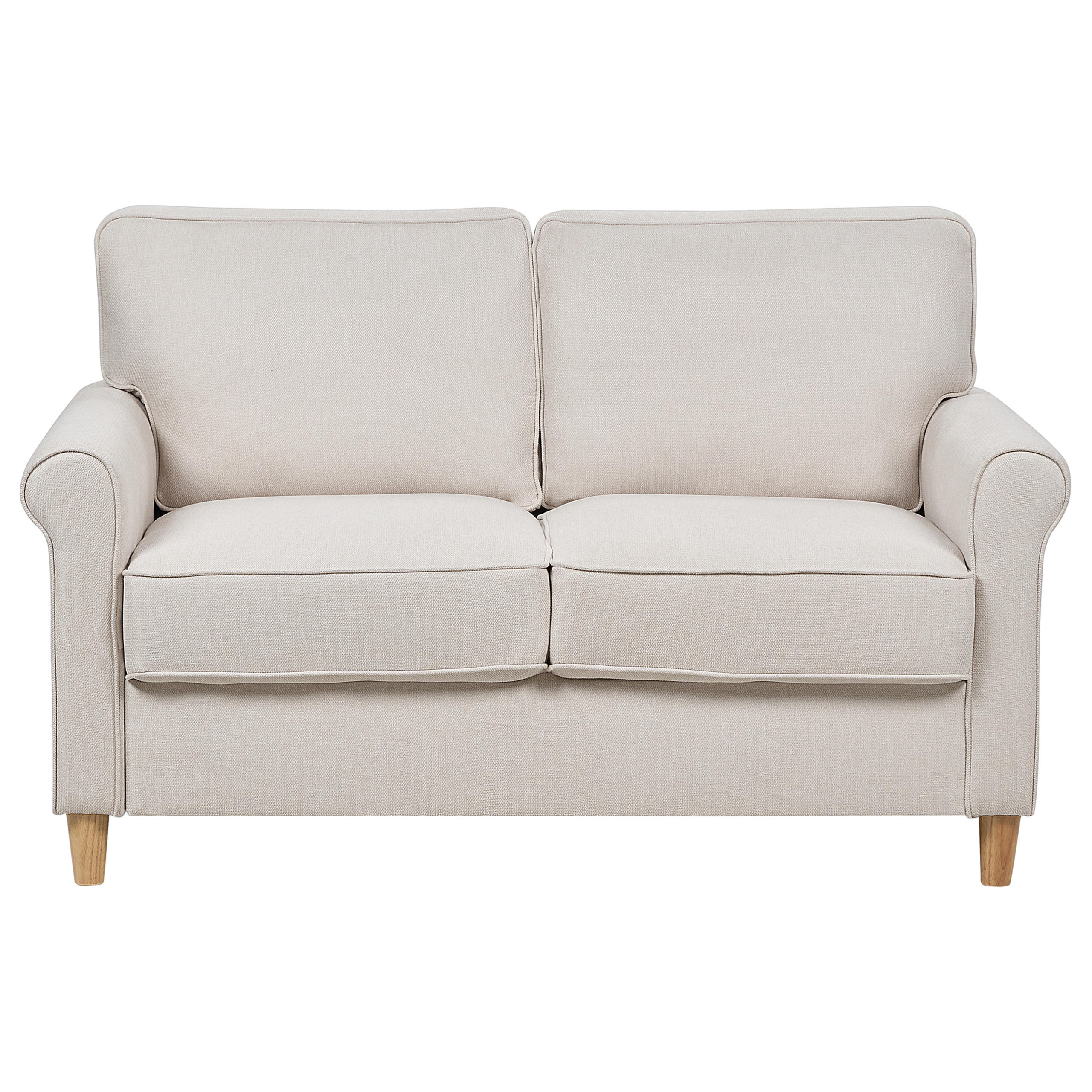 2-SITZER-SOFA Stoff helles Beige Ronneby - Hellbraun/Beige, Textil (140/88/78cm) - Beliani
