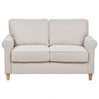 2-SITZER-SOFA Stoff helles Beige Ronneby - Hellbraun/Beige, Textil (140/88/78cm) - Beliani