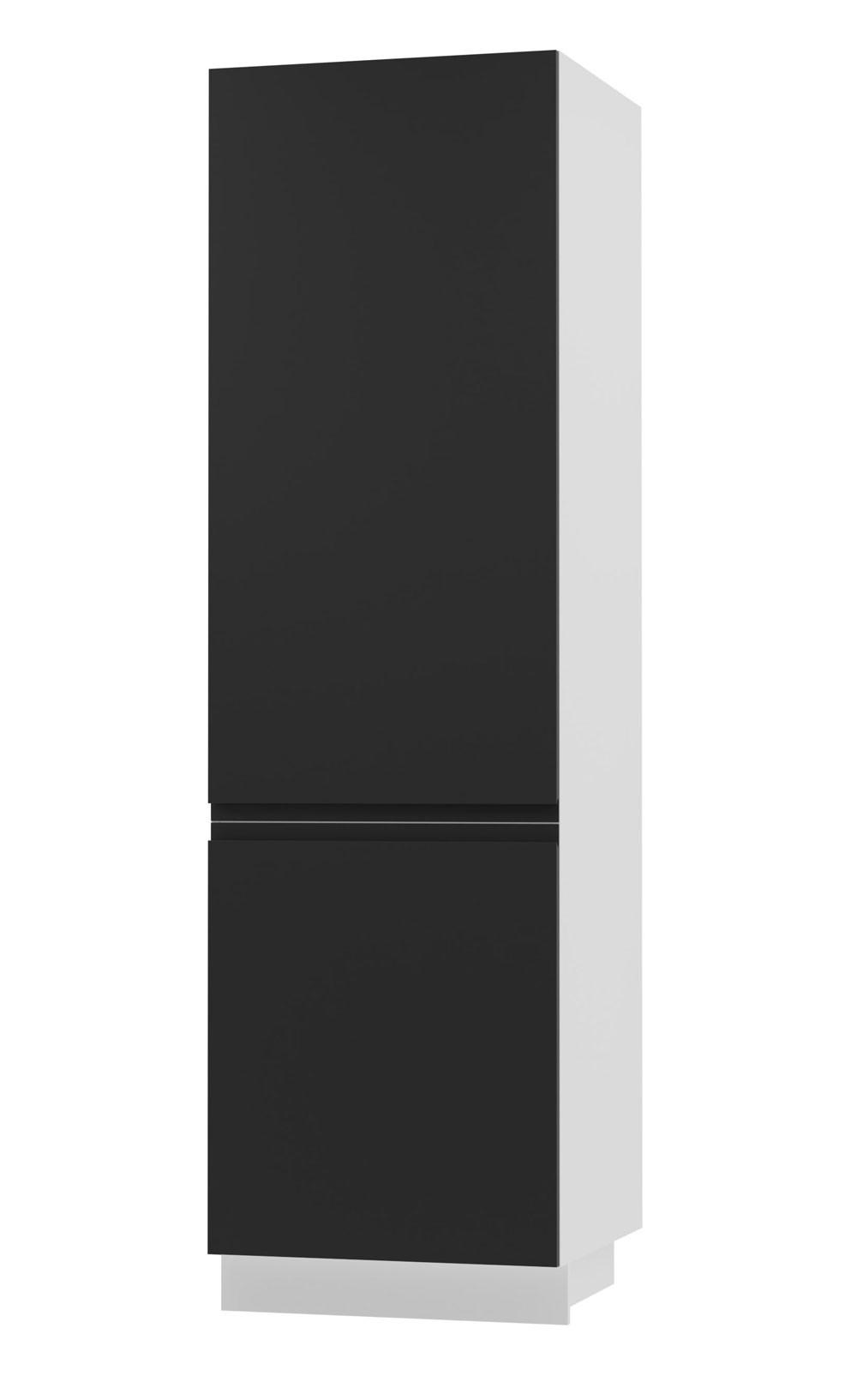 Feldmann-Wohnen Umbauschrank Schwarz, Weiß 60x207x56.5 cm