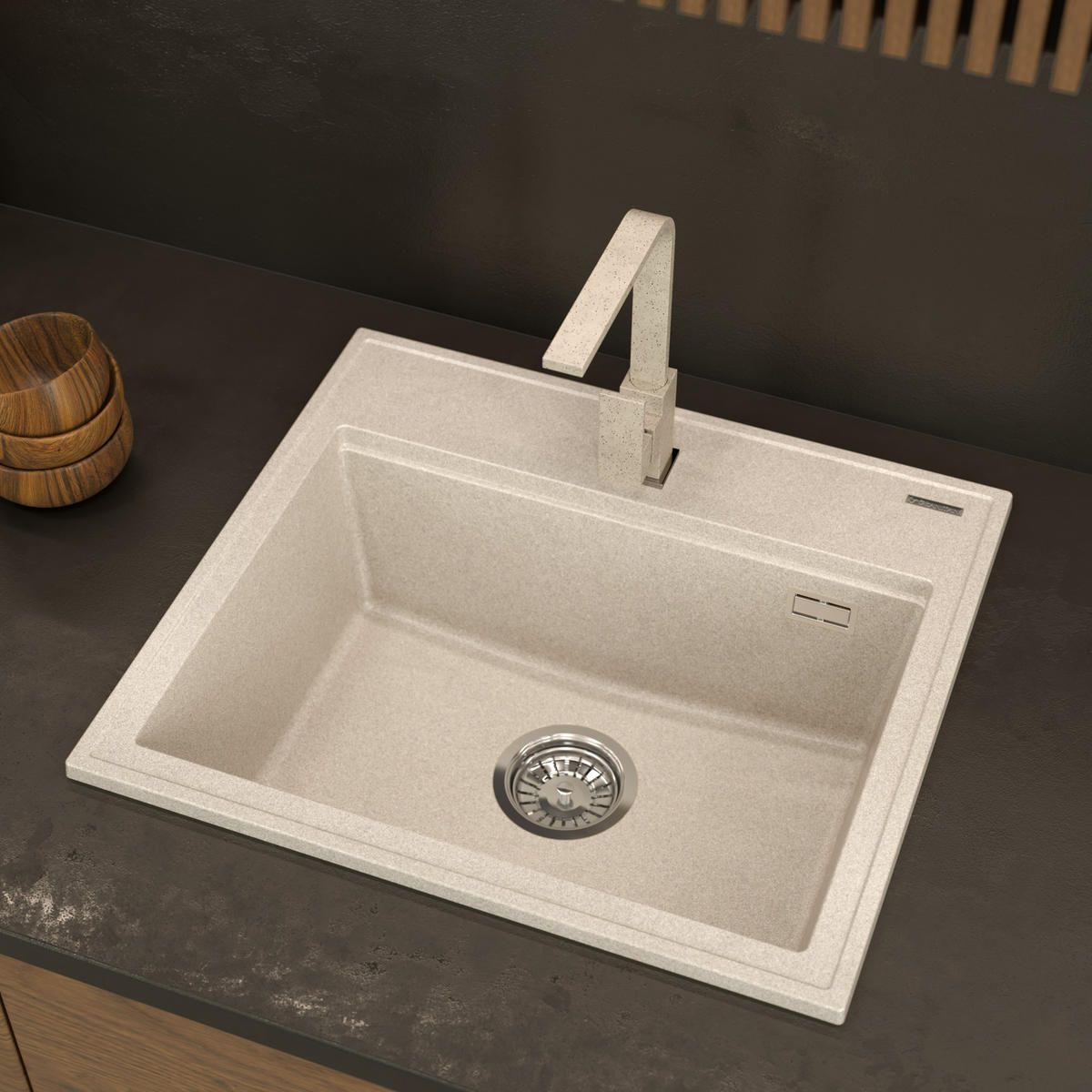 KÜCHENARMATUR Perro - Beige, Metall (20/26/3cm) - Granitan