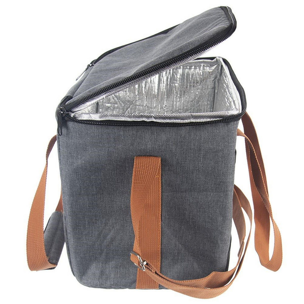 THERMOTASCHE isoliert 8 l Grau - Grau, Textil (22/23/28cm) - Orion 