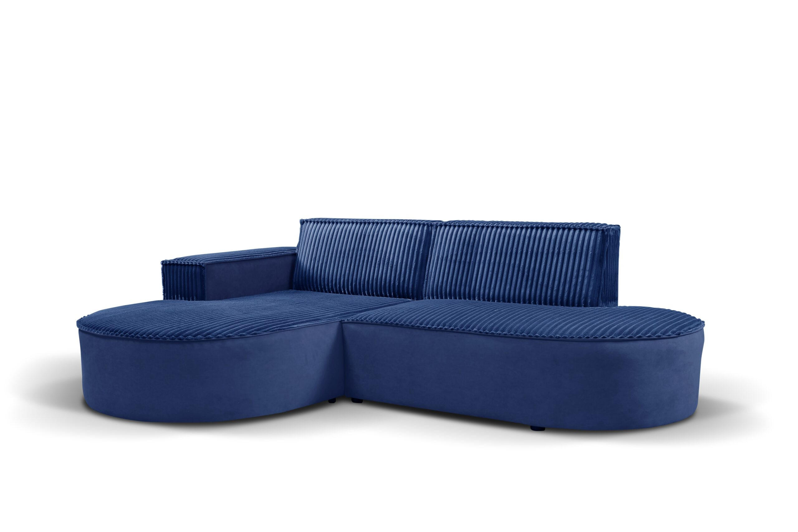 ECKSOFA L-förmiges Modena Soft Dunkelblau Links - Dunkelblau, Holz (165/236cm) - Kaiser Möbel