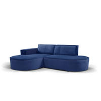 ECKSOFA L-förmiges Modena Soft Dunkelblau Links - Dunkelblau, Holz (165/236cm) - Kaiser Möbel