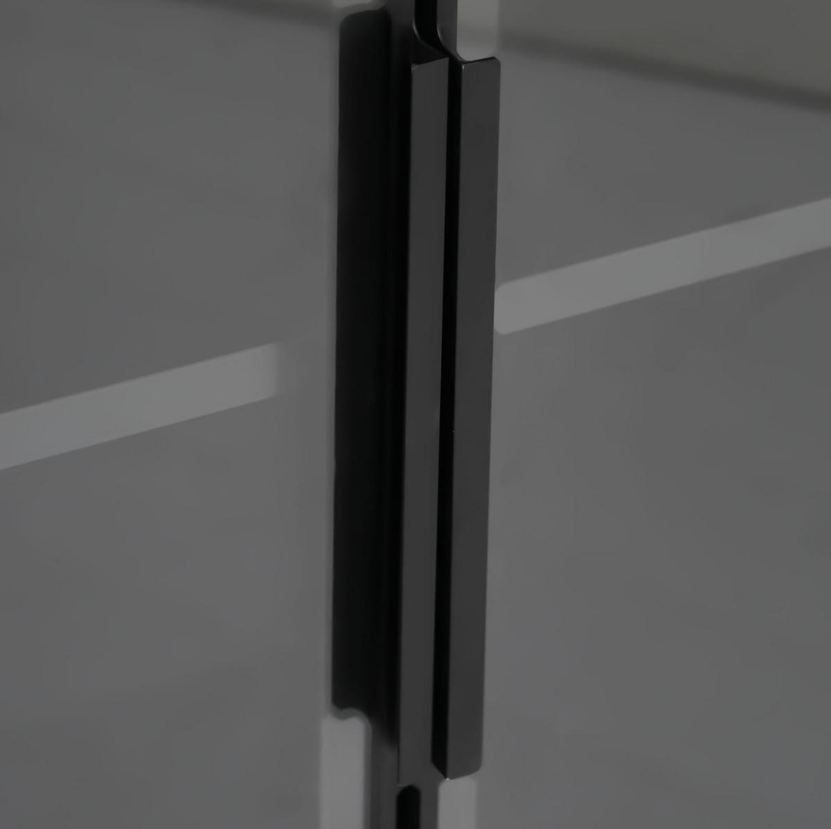 HIGHBOARD 62/160/35 cm Schwarz aus MDF und Glas mit LED-Beleuchtung - Schwarz, Holzwerkstoff (35/160/62cm) - OKMYHOME