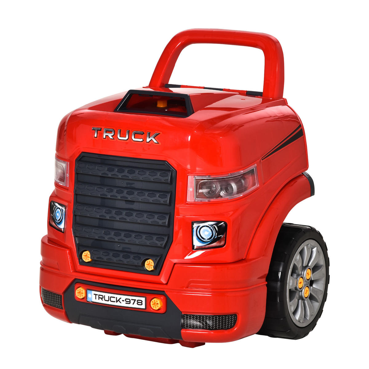 SPIELZEUG-LKW DE-18723 2-in-1 Mechaniker-Set mit Licht & Sound Rot - Rot, Kunststoff (39/47/40cm) - ComfortXL