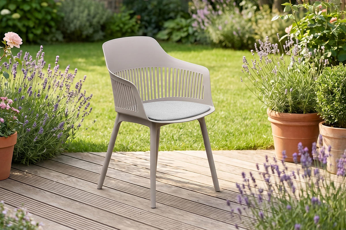 GARTENSTUHL ALTEA Beige Kunststoff (1er-Set) - Beige, Kunststoff (59/84/54cm) - KAWOLA