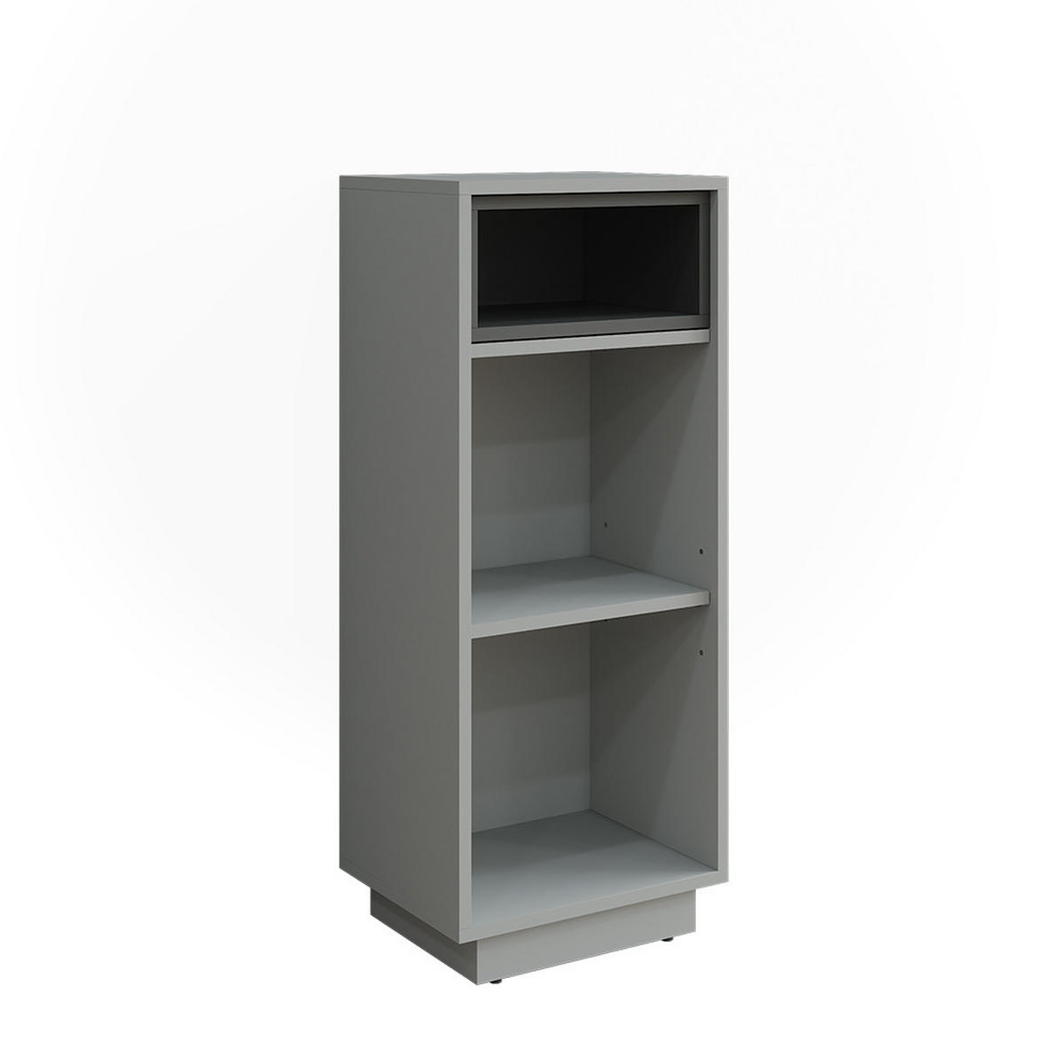 MIDISCHRANK Beatrice Grau/Anthrazit 38 x 93 cm mit 3 Fächern - Anthrazit/Grau, Holzwerkstoff (38/93/30cm) - Vicco