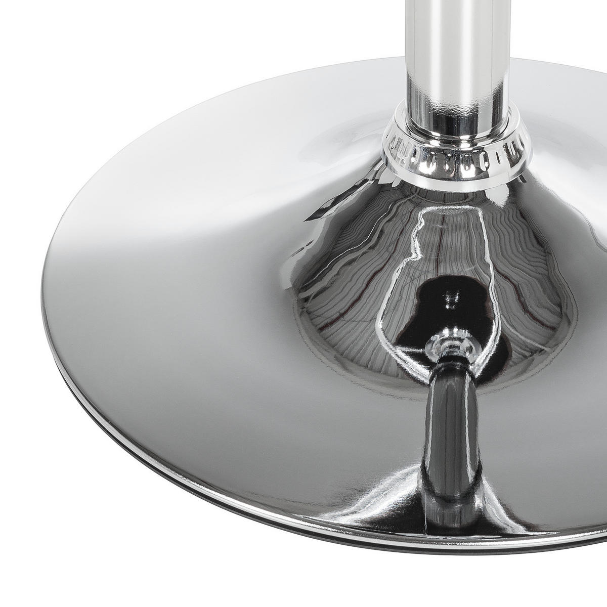 BARHOCKER - Kunstleder - Chromfarben/Schwarz, Kunststoff/Metall (36/63/36cm) - home24