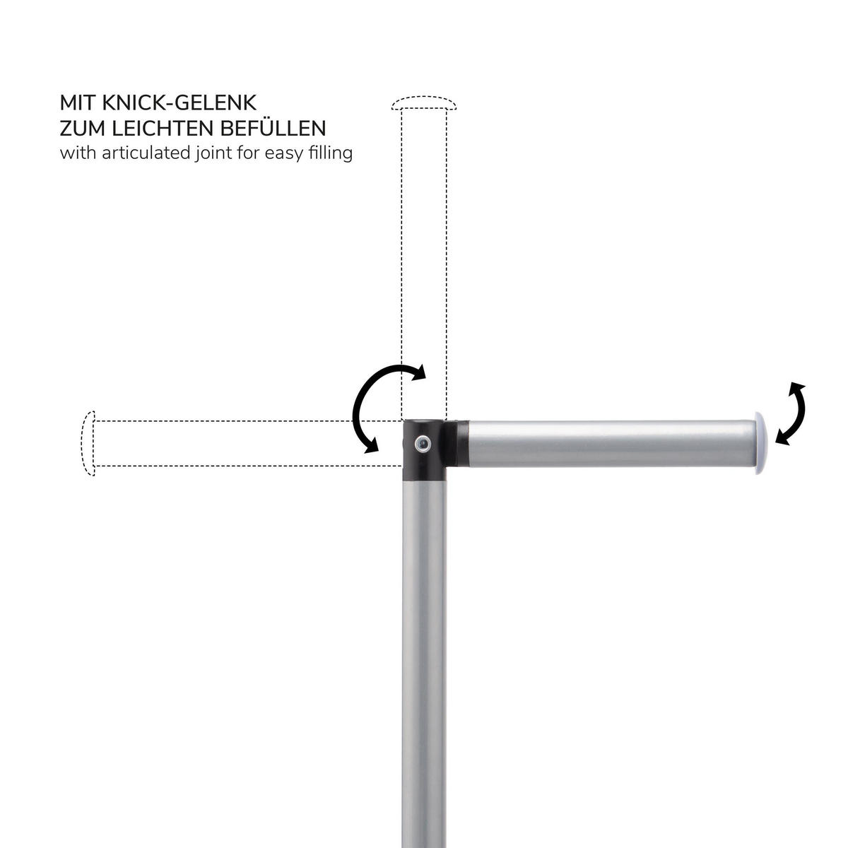 STAND-WC-ROLLENHALTER, grau, Stahl - Grau, Metall (19/55/19cm) - bremermann