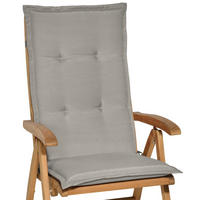 HOCHLEHNERAUFLAGE Loft HL 120/50/6 Hellgrau - Hellgrau, Textil (50/6/120cm) - Beautissu 