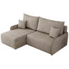 ECKSCHLAFSOFA ARPA L Beige Struktur - links - Beige/Schwarz, Kunststoff/Textil (198/150cm) - MKS