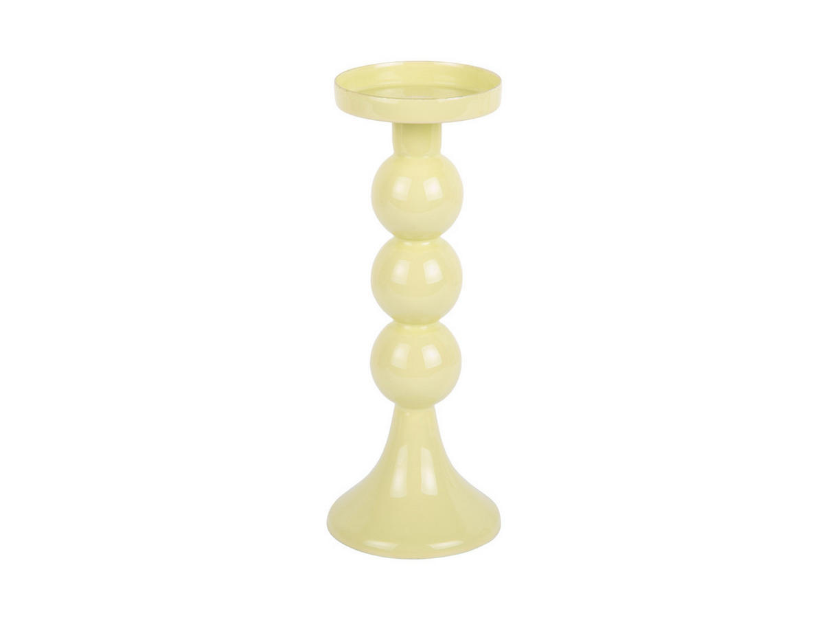 KERZENSTANDER Funky 8.5/8.5/23 cm - Gelb, Metall (8.5/23/8.5cm) - Present Time