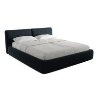 POLSTERBETT mit Bettkasten und Lattenrost 200x228 Blau - Blau/Schwarz, Kunststoff/Textil (180/200cm) - LaMiaSofa
