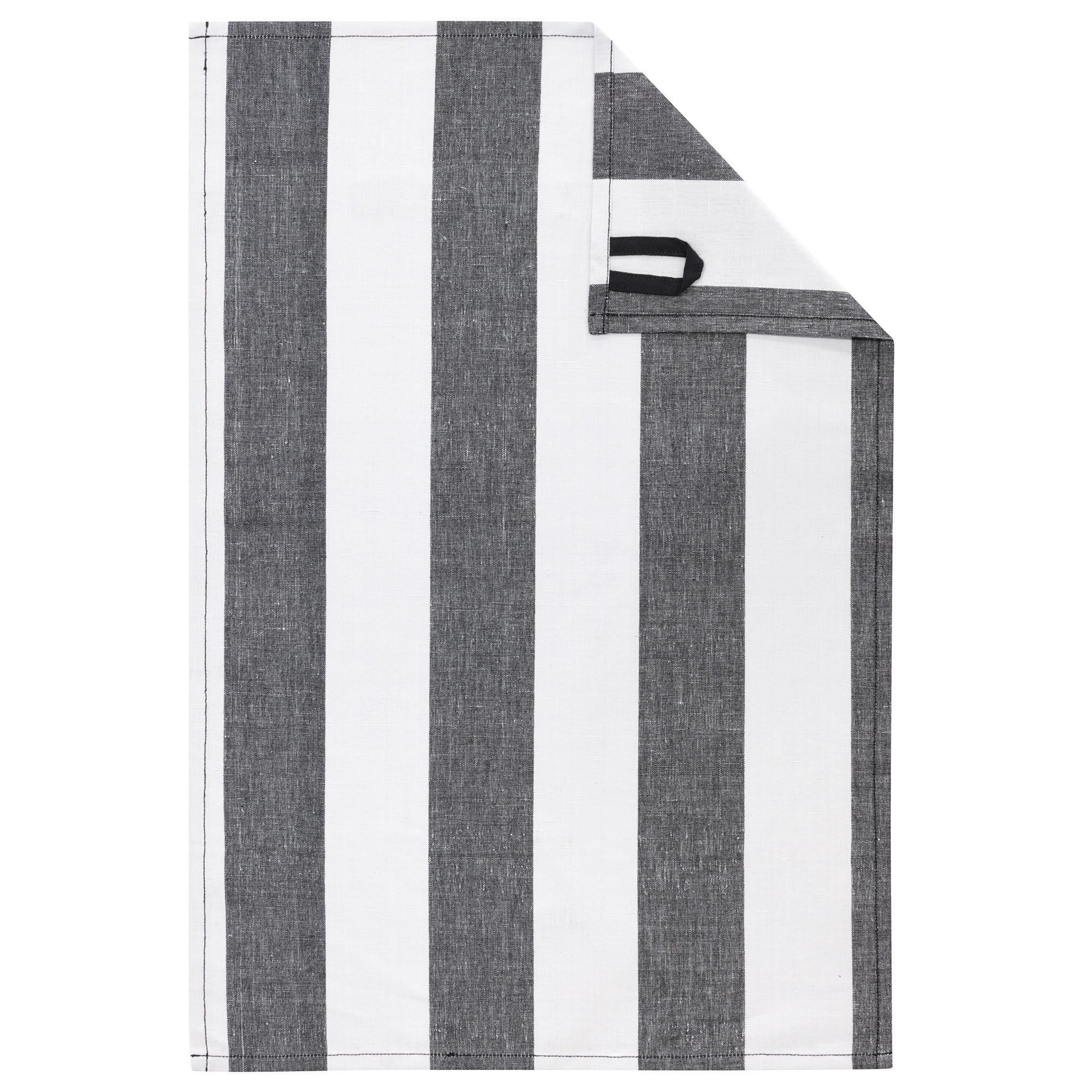GESCHIRRTÜCHER CUISINE ZOOM BLOCKSTREIFEN 120 SCHWARZ - 97 - Schwarz, Textil (50/70cm) - Cawoe