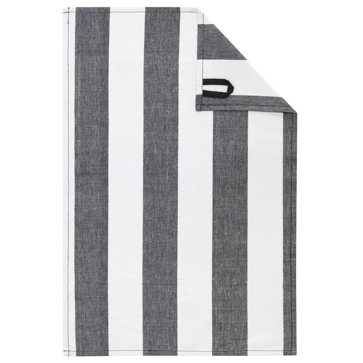 GESCHIRRTÜCHER CUISINE ZOOM BLOCKSTREIFEN 120 SCHWARZ - 97 - Schwarz, Textil (50/70cm) - Cawoe
