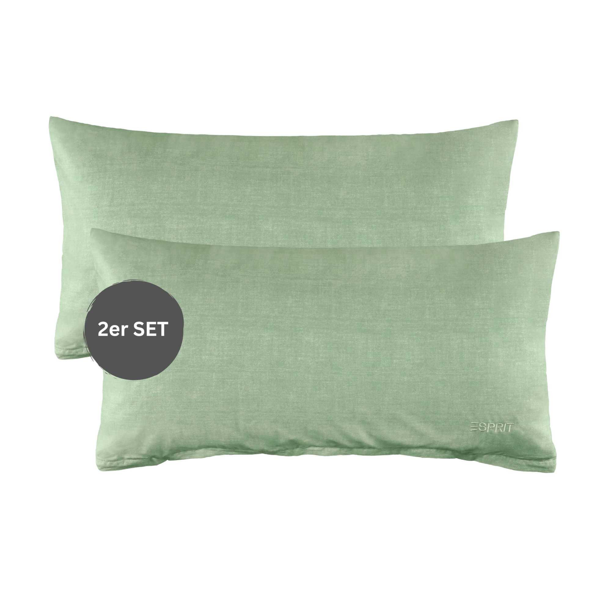 RENFORCÉ KISSENBEZÜGE HARP - Grün, Textil (40/80cm) - Esprit