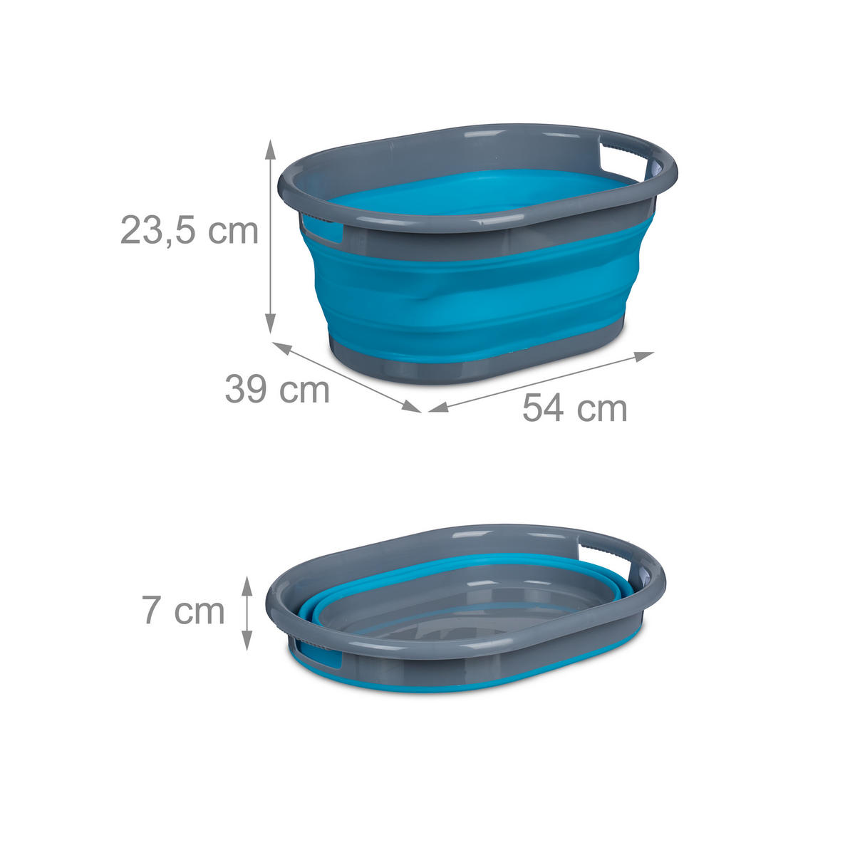 WÄSCHEKORB - Multicolor, Kunststoff (54/23.5/39cm) - Relaxdays