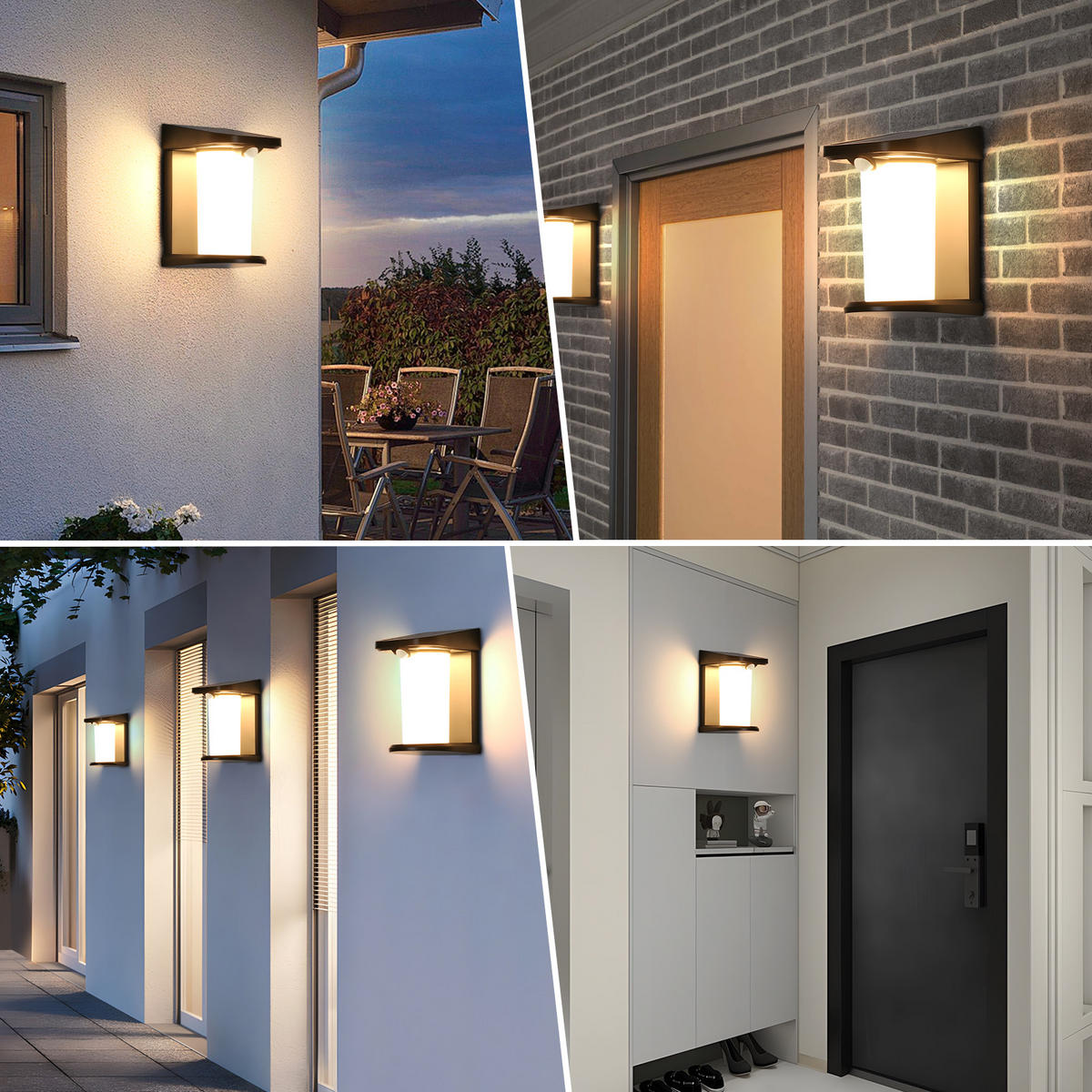 WANDLEUCHTE ZYXA 10.5/12.7/18 cm（2er-Set） - Schwarz, Metall (10.5/12.7/18cm) - ZMH