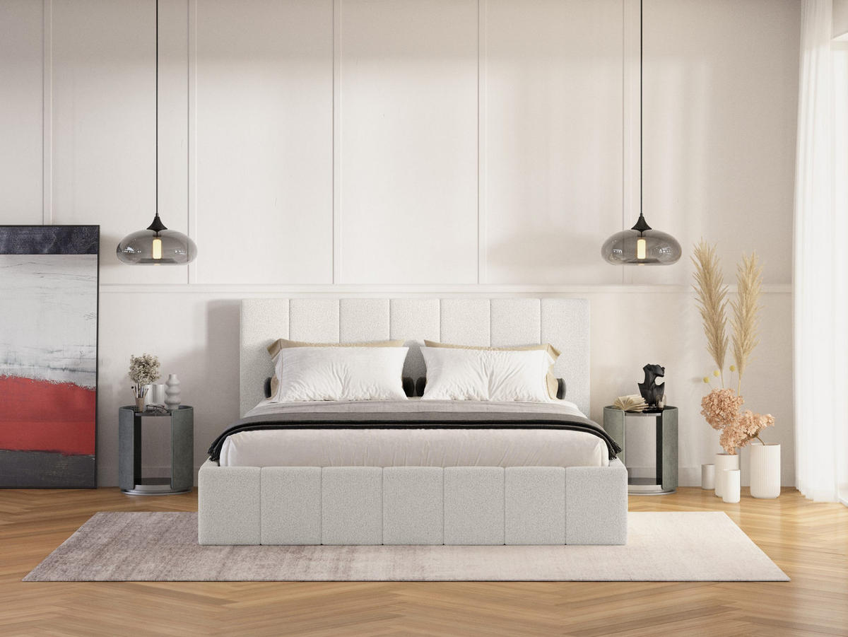 POLSTERBETT Malfo Slim 120x200 cm, Weiß - Weiß, Textil (120/200cm) - Fedve