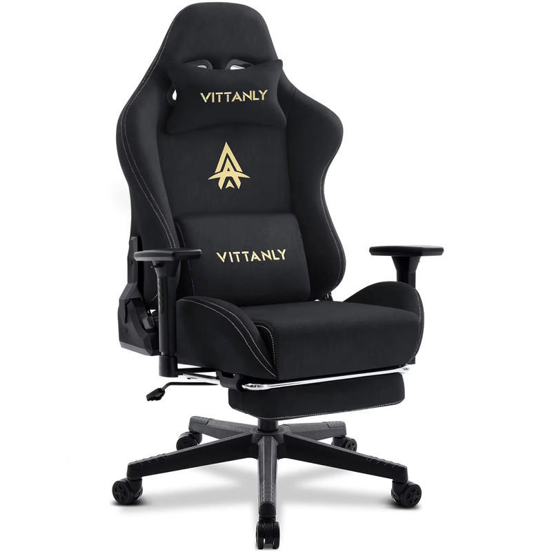 GAMINGSTUHL Schwarz, Weich und komfortabel - Schwarz, Textil (40/83/50cm)