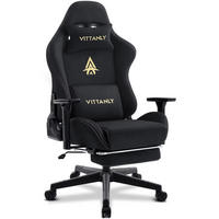 GAMINGSTUHL Schwarz, Weich und komfortabel - Schwarz, Textil (40/83/50cm)
