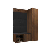 MOBILIER PENTRU HOL Medi II - culoare lemn de nuc/antracit, material plastic/compozit lemnos (40/191/50cm) - MIRJAN24