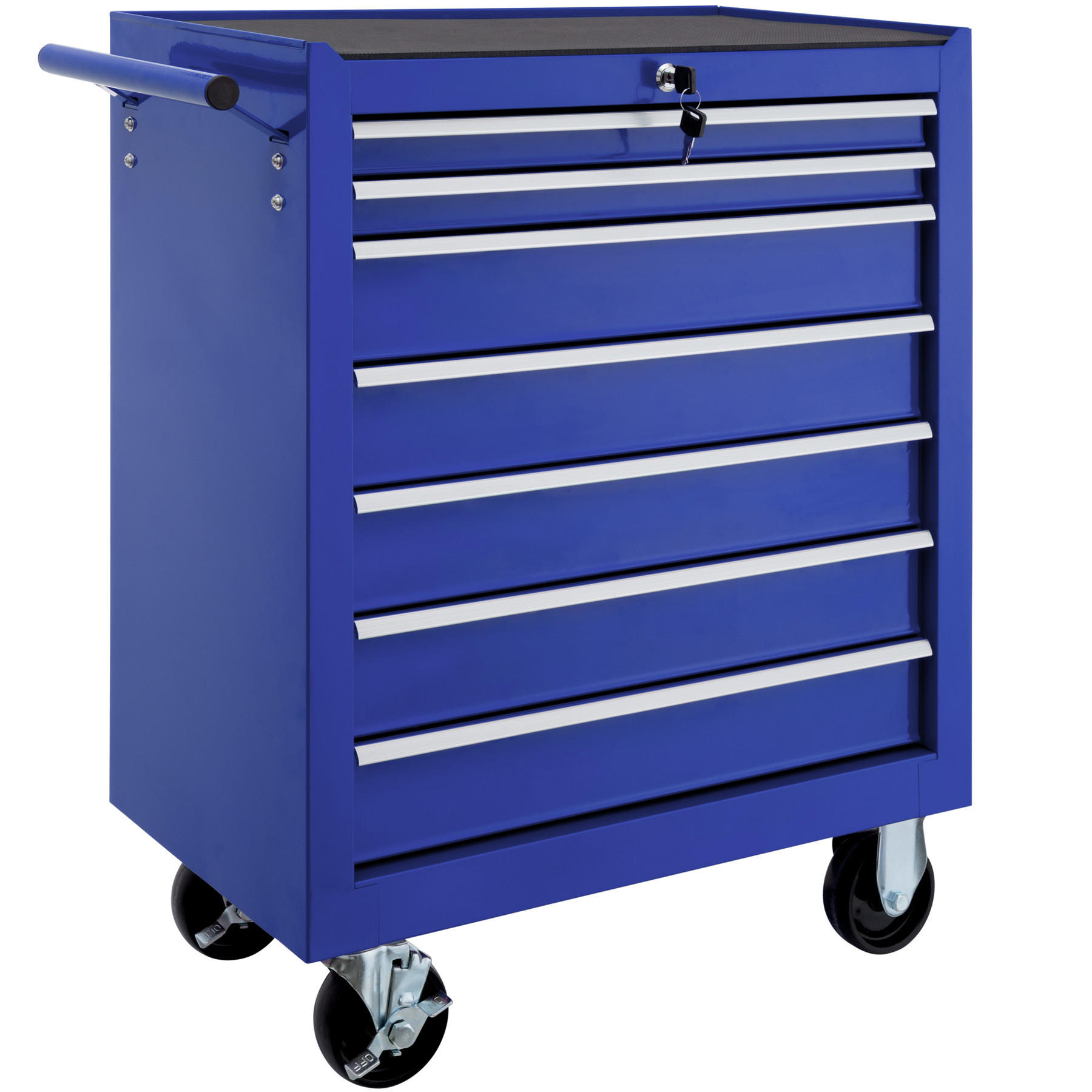 WERKZEUGWAGEN ,Rollen Ø 100 mm,blau - Blau, Metall (33/79/69cm) - tectake