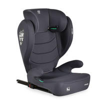 SITZERHÖHUNG i-Race i-Size grau 100-150 cm Isofix Rückenlehne abnehmbar Kopfstütze - Grau, Kunststoff (45/59/41cm) - Moni