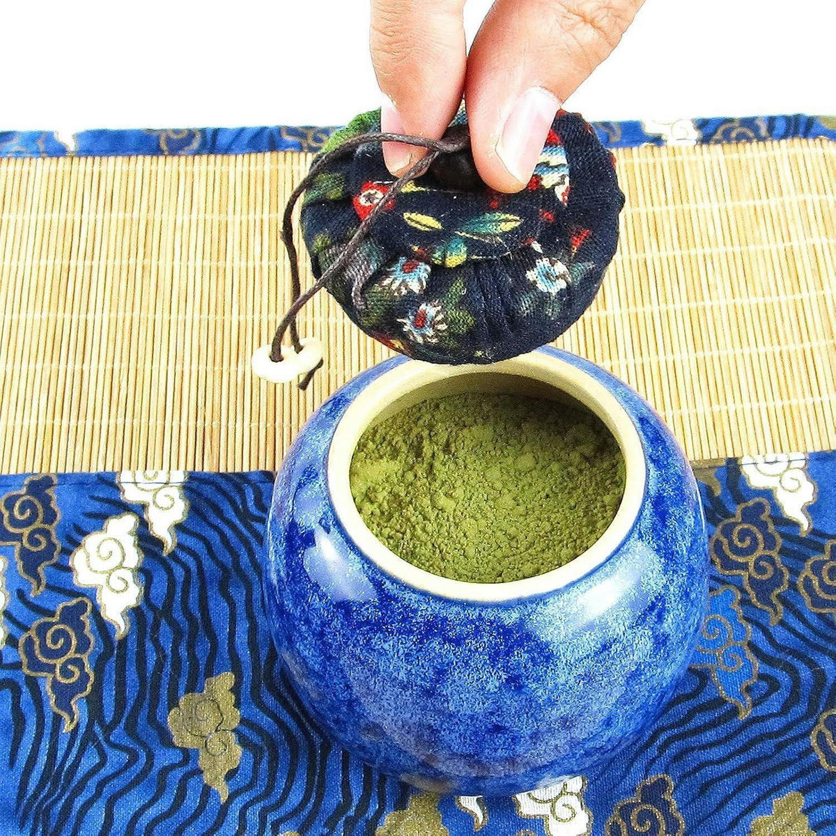 MATCHA-TEESET 12-teiliges Set Keramik Bambus - Braun, Keramik (20/10/30cm)