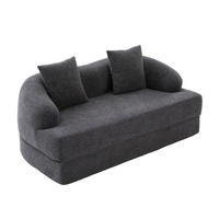 SCHLAFSOFA DE-33900 2-in-1 klappbar Dunkelgrau - Dunkelgrau, Textil (84/65/157cm) - ComfortXL