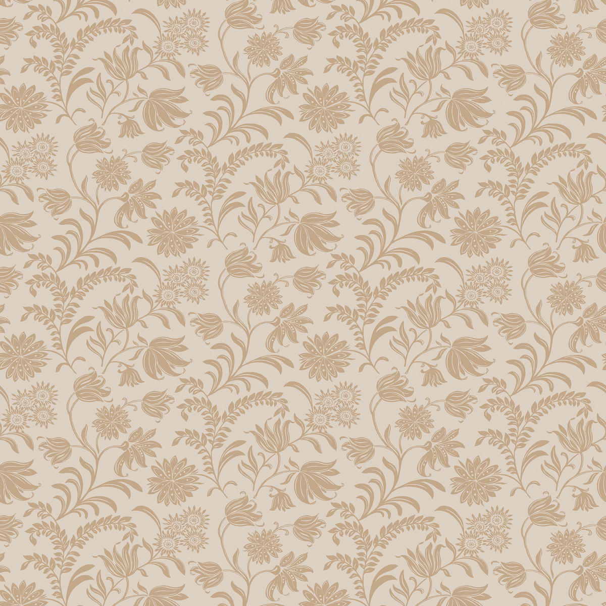 VLIESTAPETE Hemingway Blumen 1000x52cm - Braun, Papier/Kunststoff (52/1000cm) - LAURA ASHLEY