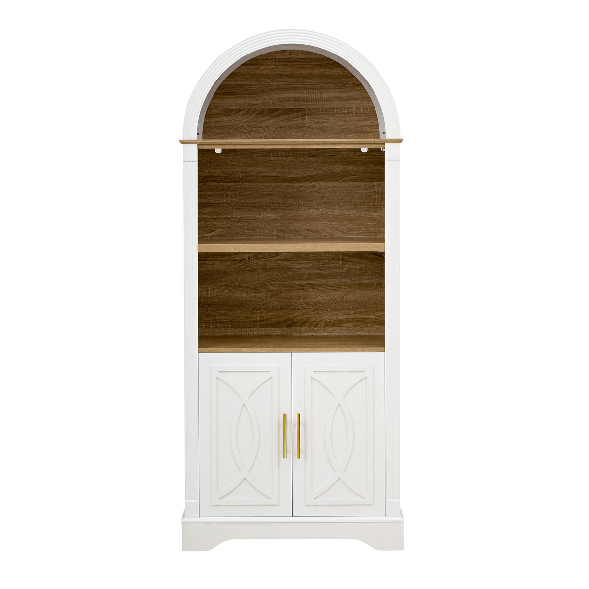 GESCHIRRSCHRANK Weiß 76.2/40.1/180 - Weiß, Holzwerkstoff (76.2/180/40.1cm)