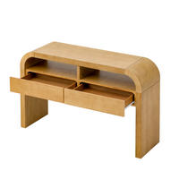 KONSOLENTISCH DE-37038 mit geschwungener Front und 2 Schubladen Natur - Naturfarben, Holzwerkstoff (120/35.5/76.5cm) - ComfortXL
