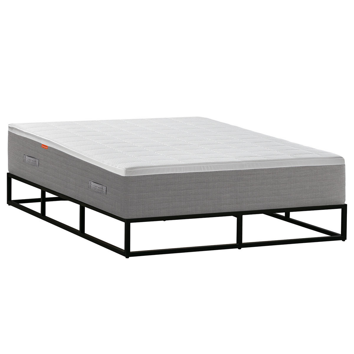 METALLBETT - Schwarz, Metall (140/200cm) - home24