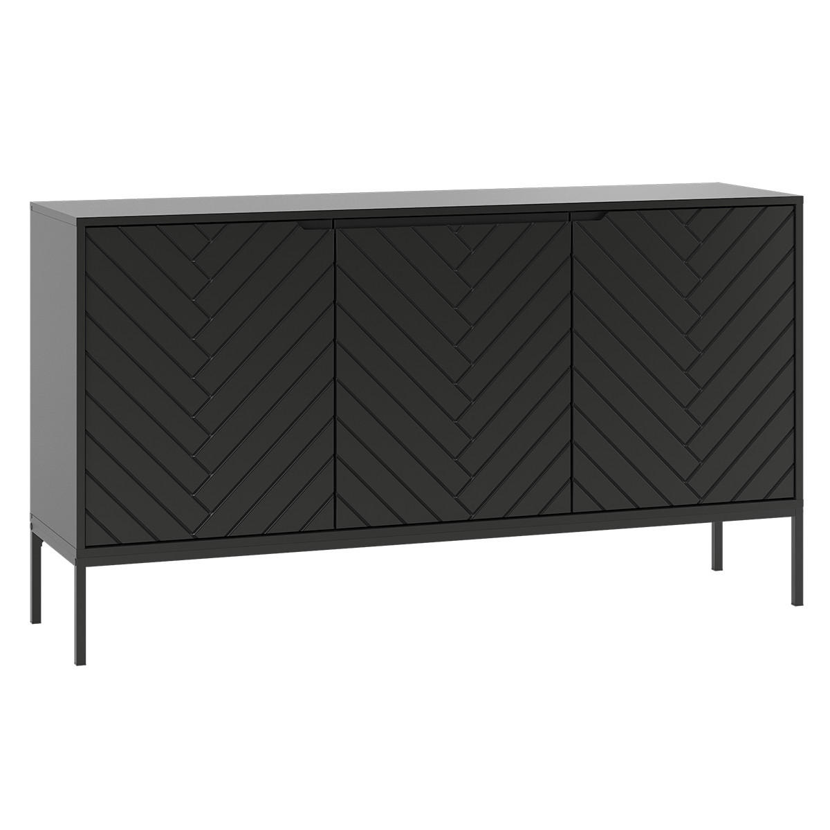 SIDEBOARD Daria Schwarz - Schwarz, Holzwerkstoff (151/103/39cm) - Petits-meubles