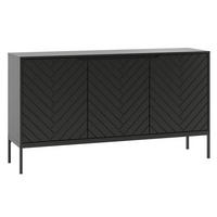 SIDEBOARD Daria Schwarz - Schwarz, Holzwerkstoff (151/103/39cm) - Petits-meubles