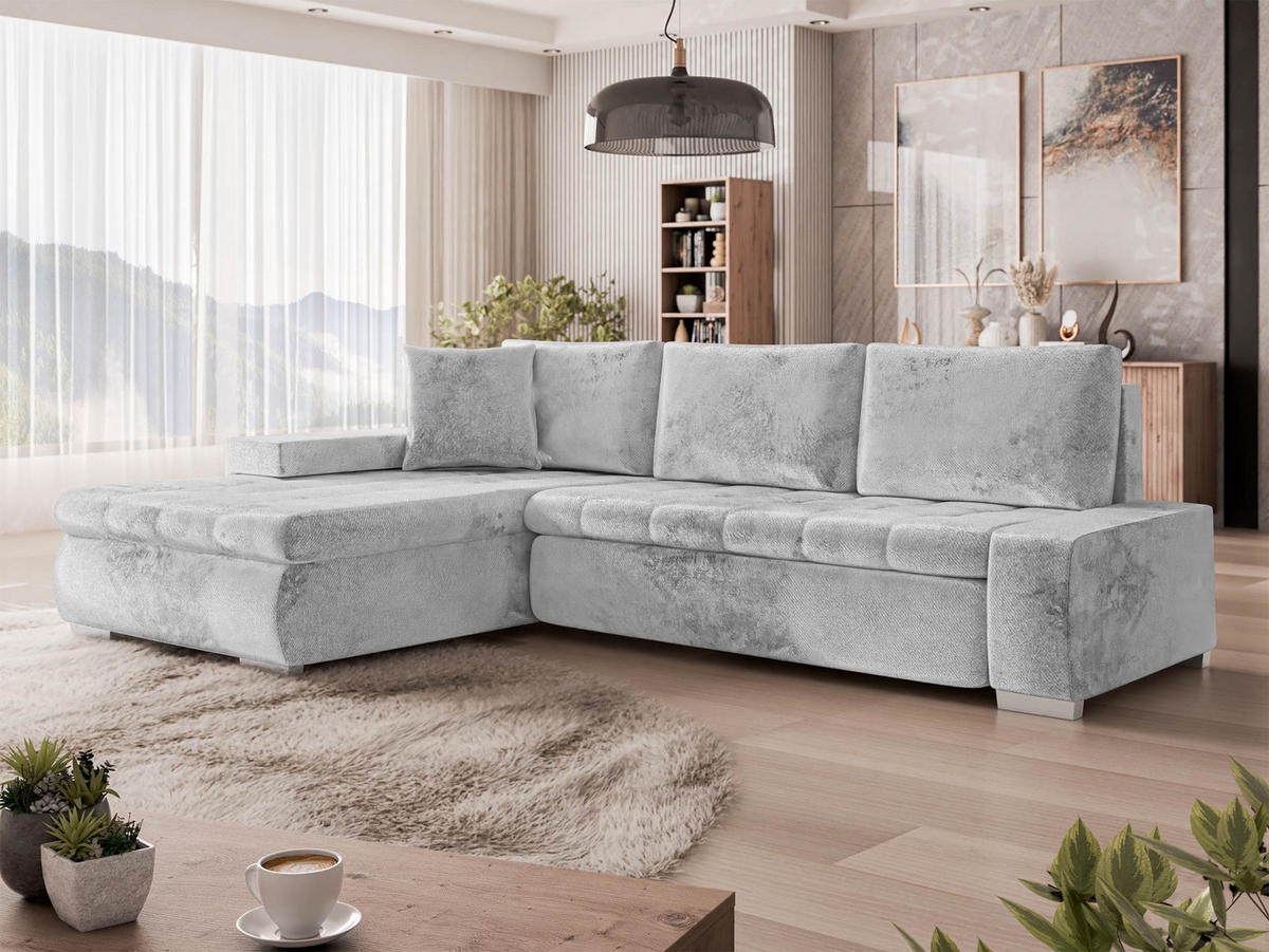ECKSOFA Orkan Mini Premium - Grau, Holz/Textil (265/185cm) - MIRJAN24