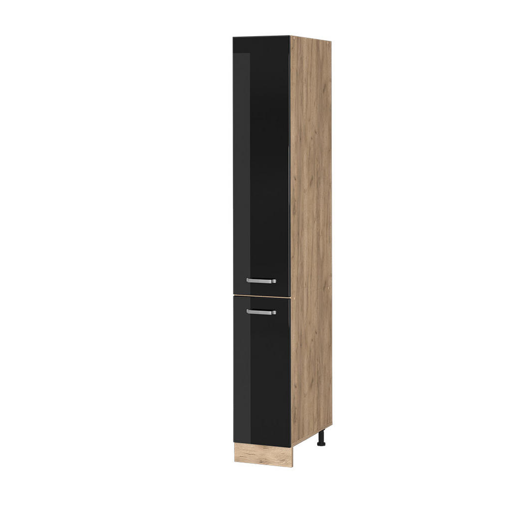 DULAP DE FARMACIE R-Line Negru lucios ridicat 30 cm