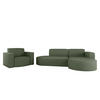 SOFASET Palma In Scala - Grün, Holzwerkstoff/Textil (236/78/165cm) - Fun Möbel
