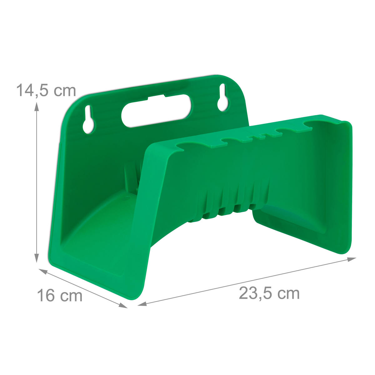 4XSCHLAUCHHALTER - Grün, Kunststoff (23.5/14.5/16cm) - Relaxdays