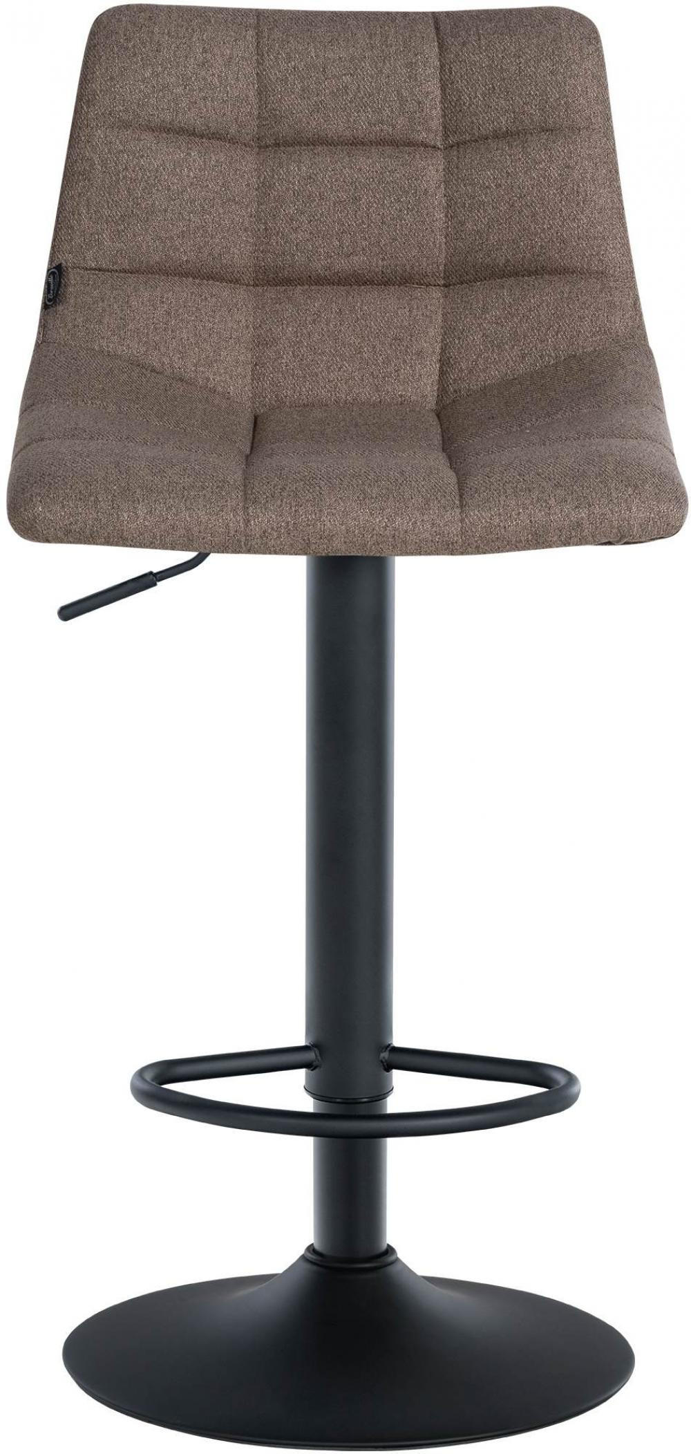 BARHOCKER Stoff taupe - Taupe/Schwarz, Textil/Metall (43/87/46.5cm) - CLP