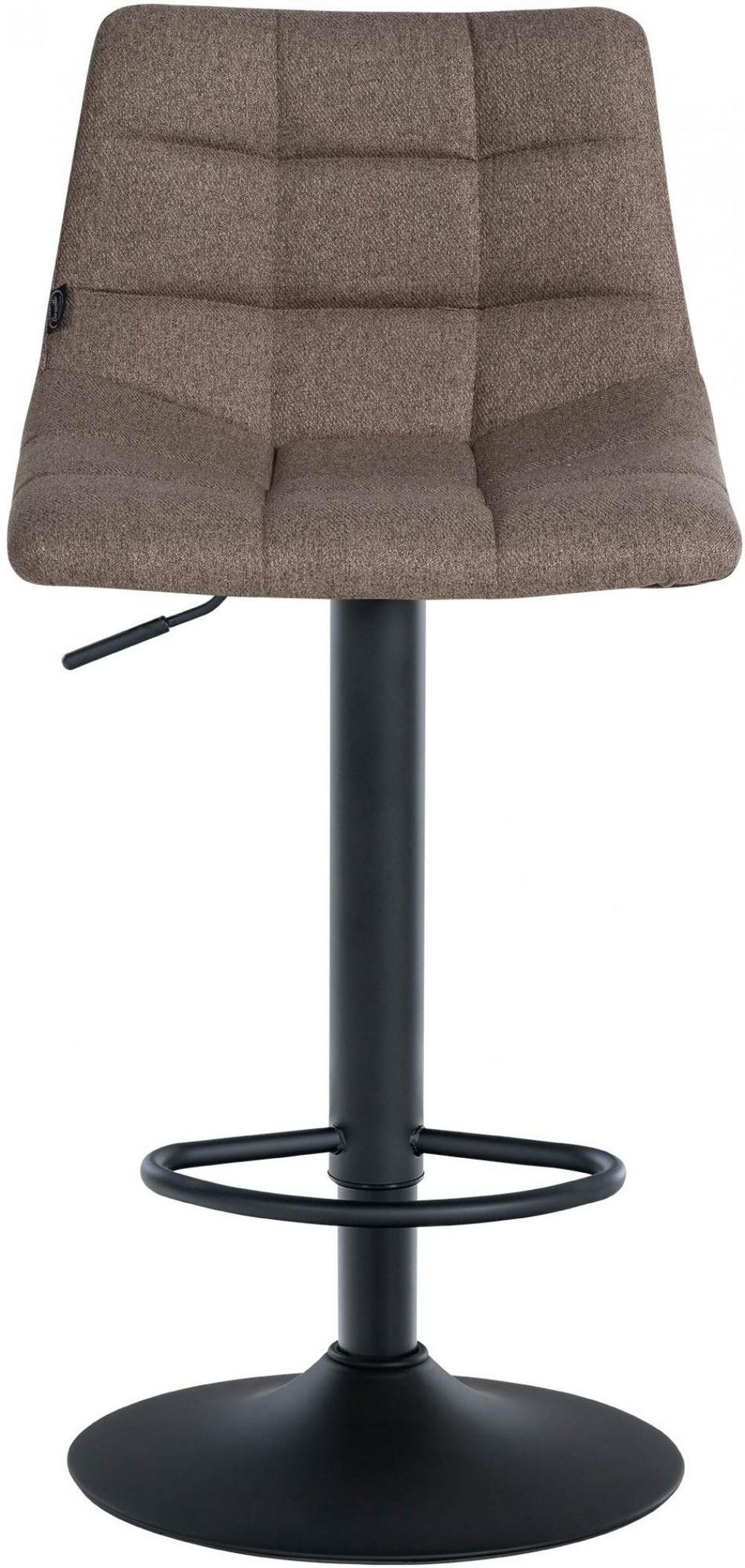 BARHOCKER Stoff taupe - Taupe/Schwarz, Textil/Metall (43/87/46.5cm) - CLP