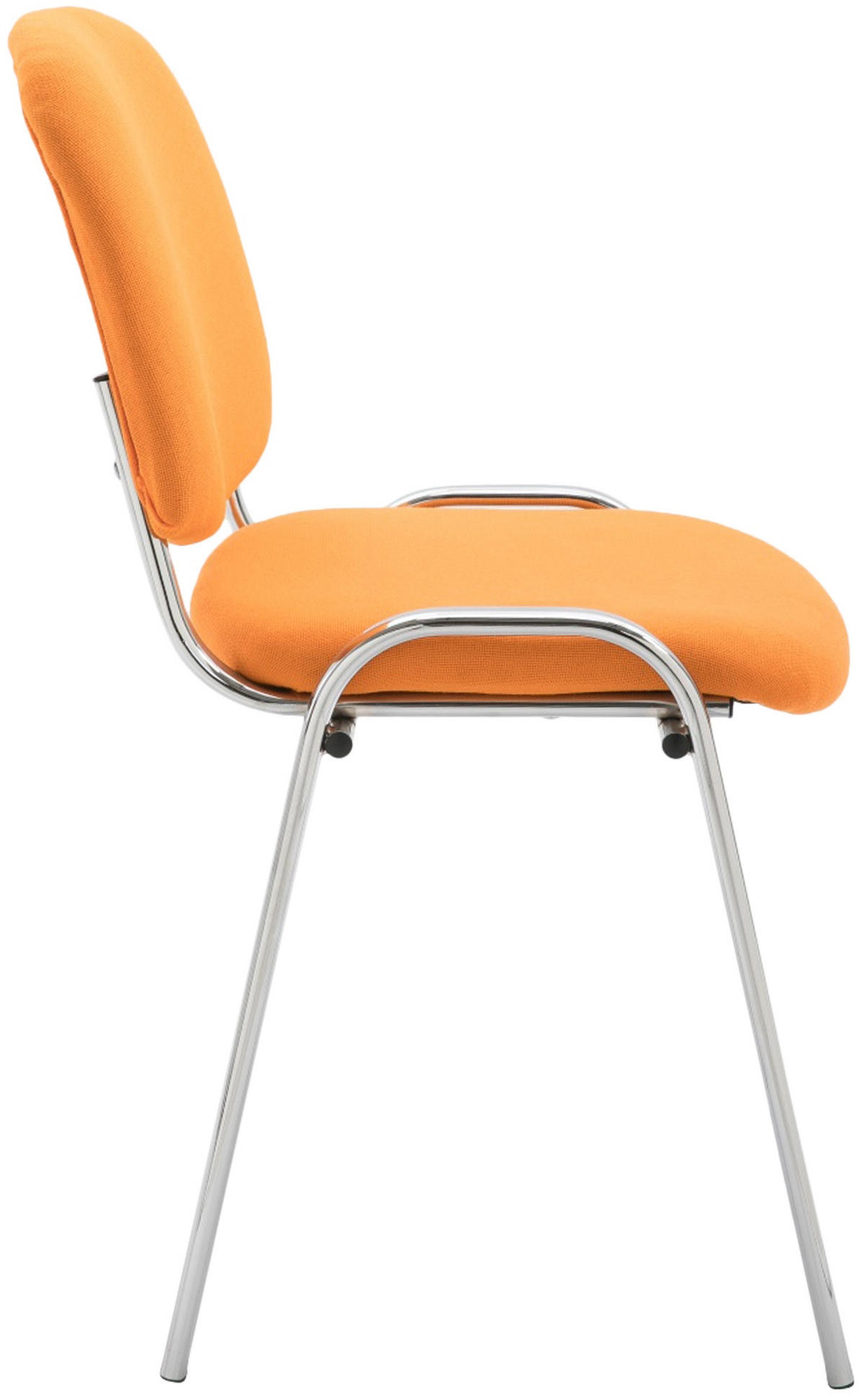 BESUCHERSTUHL Stoff orange - Chromfarben/Orange, Textil/Metall (54/79/48cm) - CLP
