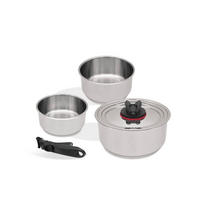 TOPF Silber 45/21/21 cm MR35315 - Silberfarben, Metall (45cm) - Maestro 
