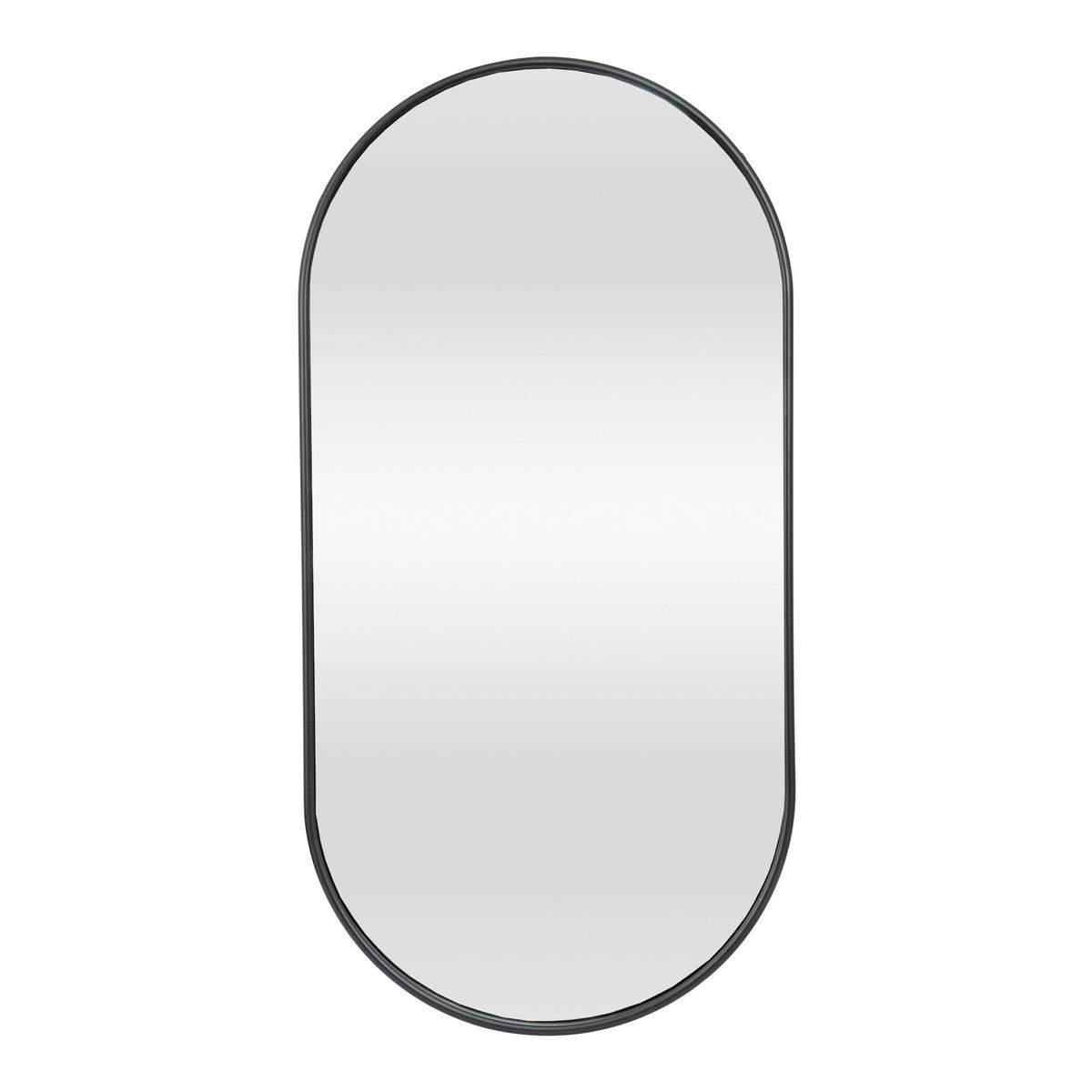 WANDSPIEGEL Picciano - Schwarz, Glas/Metall (40/2.8/80cm) - [en.casa]