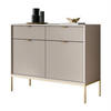 SIDEBOARDS CORTADO GOLD KSZ104 MIT SCHUBLADEN KASCHMIR - Beige, Holzwerkstoff (104/83/39cm) - Lookway